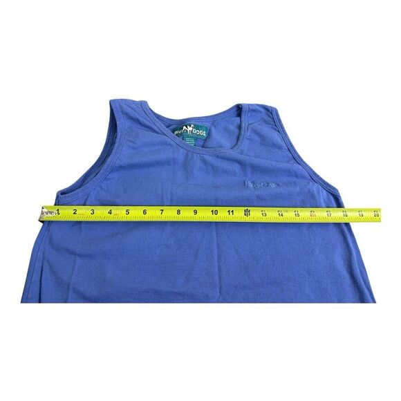 Big Dogs Mens Large Tank Top Script Embroidered Logo 90s Y2K Blue Shirt - Picture 8 of 10